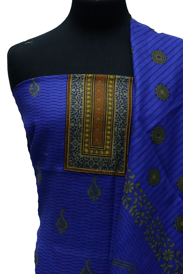 Bareeza Civic Voil Lawn`23 D#914 Royal Blue