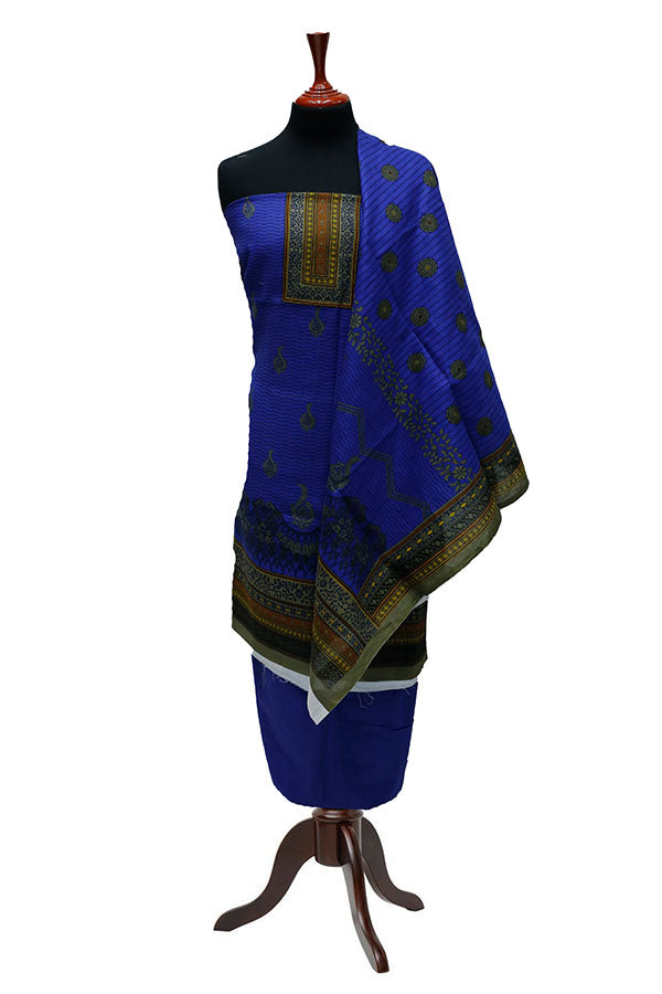 Bareeza Civic Voil Lawn`23 D#914 Royal Blue