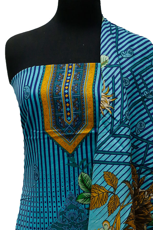 Bareeza Civic Voil Lawn`23 D#915 Ferozi