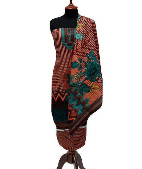 Bareeza Civic Voil Lawn`23 D#915 T Pink