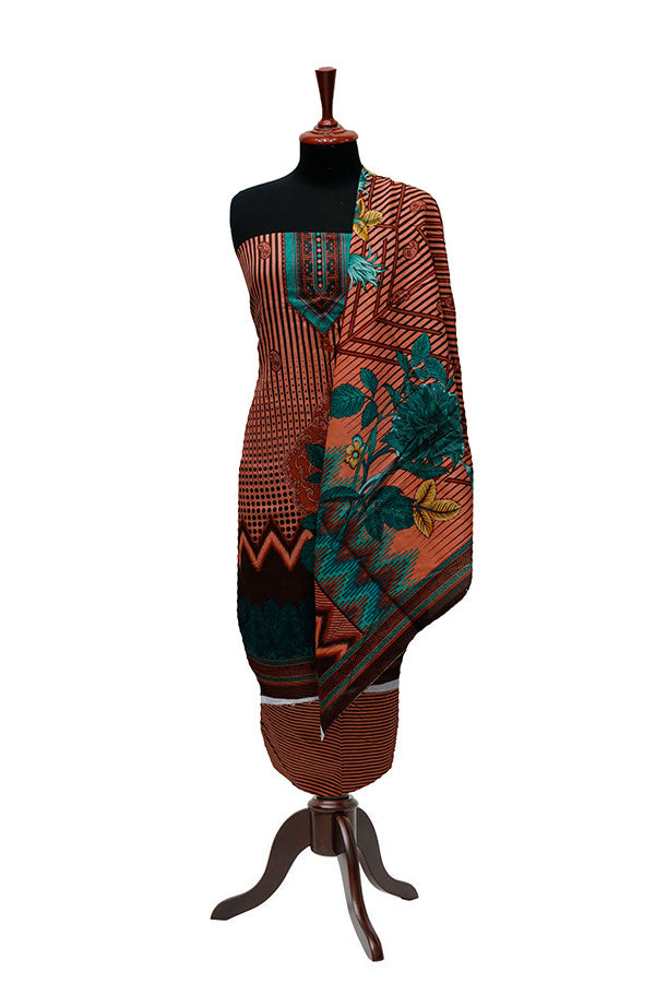 Bareeza Civic Voil Lawn`23 D#915 T Pink