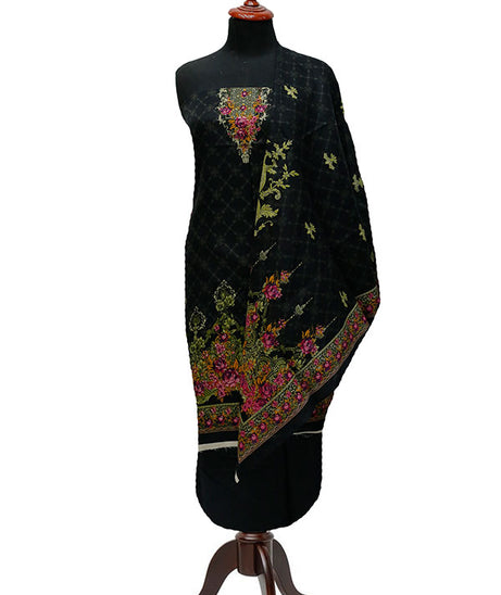 Bareeza Civic Voil Lawn`23 D#916 Black