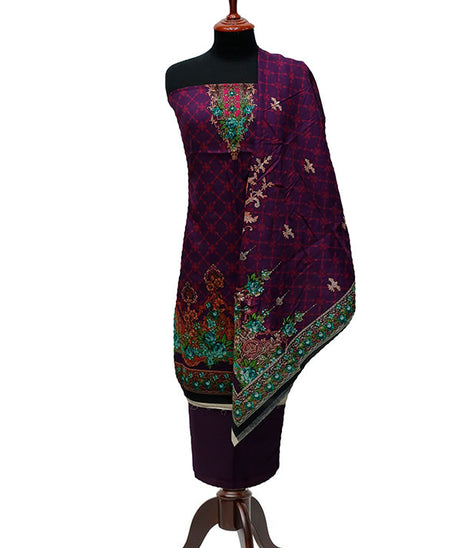 Bareeza Civic Voil Lawn`23 D#916 Purple