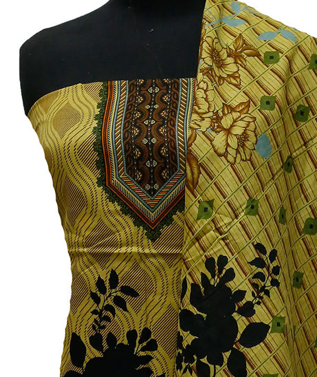 Bareeza Civic Voil Lawn`23 D#918 Golden