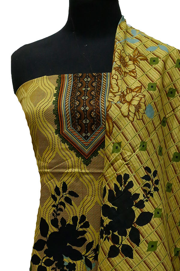 Bareeza Civic Voil Lawn`23 D#918 Golden