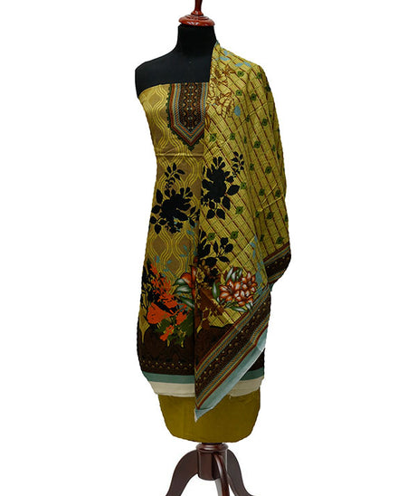 Bareeza Civic Voil Lawn`23 D#918 Golden