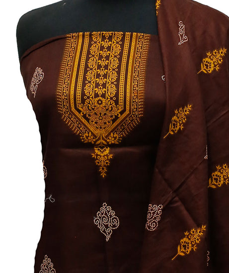 Bareeza Civic Voil Lawn`23 D#920 D Brown