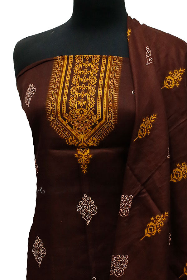 Bareeza Civic Voil Lawn`23 D#920 D Brown