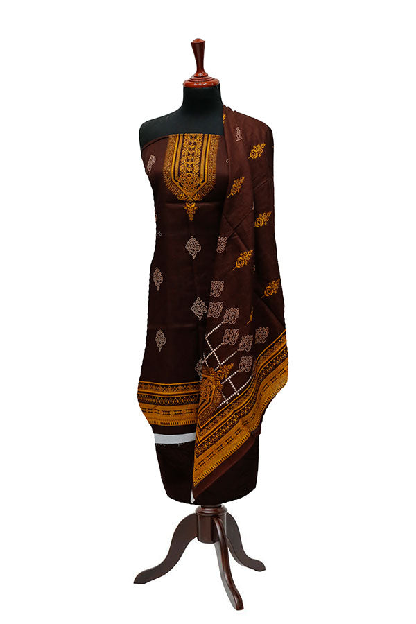 Bareeza Civic Voil Lawn`23 D#920 D Brown