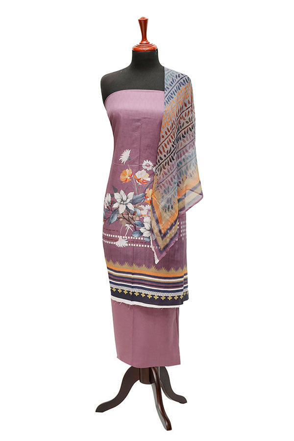 Batool D/Lawn B/Dupatta`23 D#222 Mauve