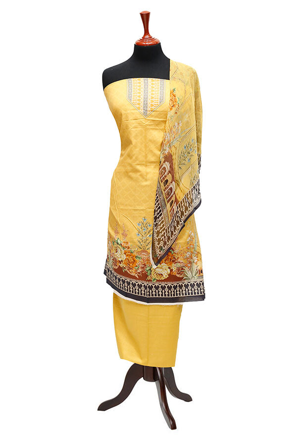 Batool D/Lawn B/Dupatta`23 D#227 Golden