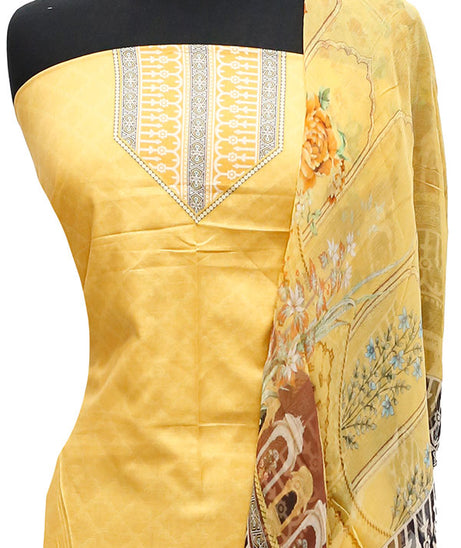 Batool D/Lawn B/Dupatta`23 D#227 Golden