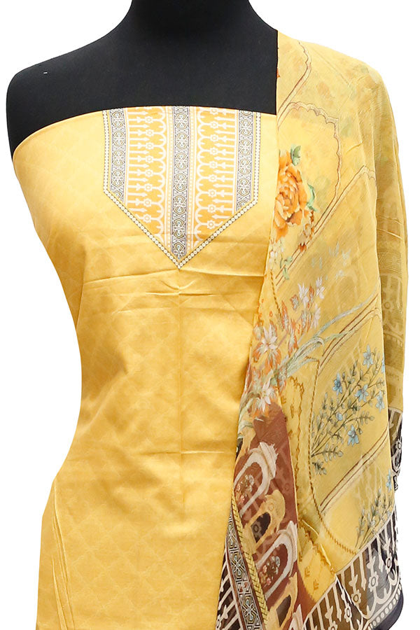 Batool D/Lawn B/Dupatta`23 D#227 Golden