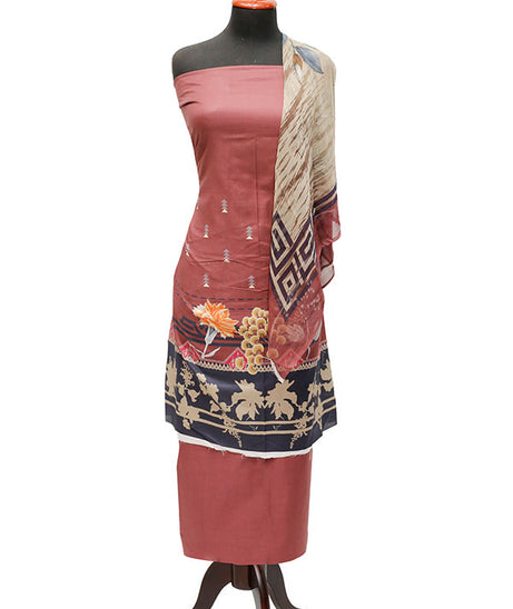Batool D/Lawn B/Dupatta`23 D#233 Maroon
