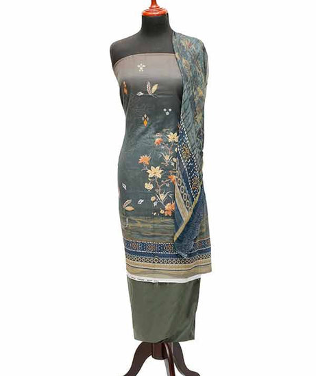 Batool Digital Emb Lawn`23 D#8046 D Grey