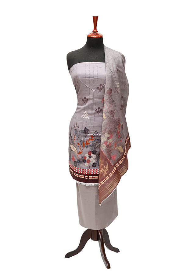 Batool Lawn Zari/Dupatta`23 D#5720 Grey
