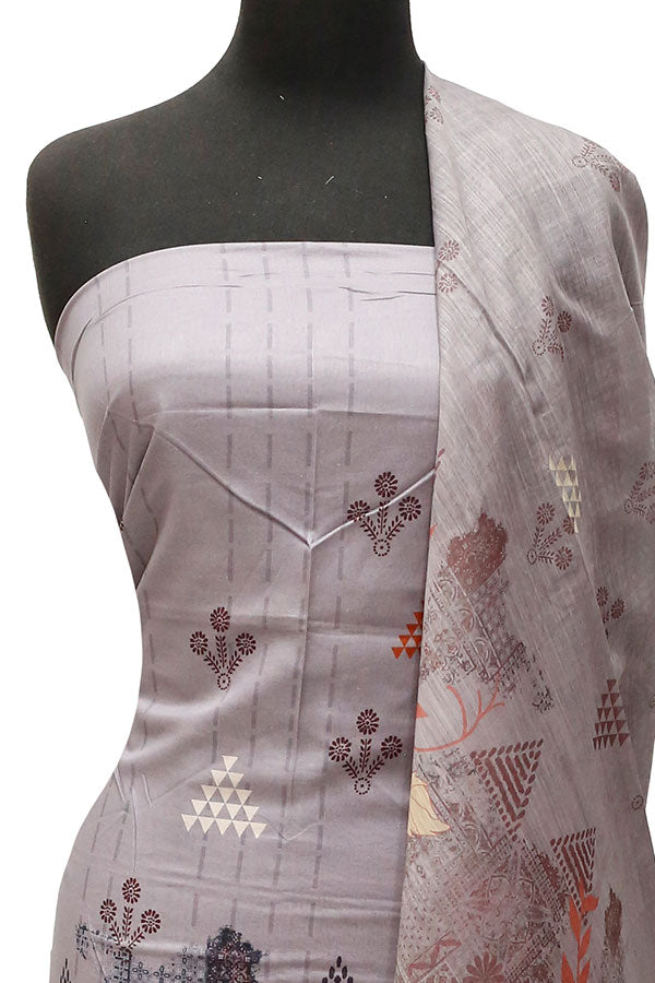 Batool Lawn Zari/Dupatta`23 D#5720 Grey