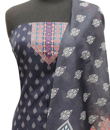 Batool Lawn Zari/Dupatta`23 D#5724 Black