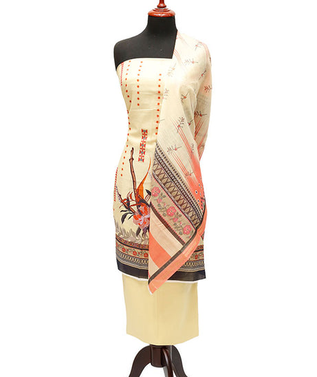 Batool Lawn Zari/Dupatta`23 D#5726 Lemon