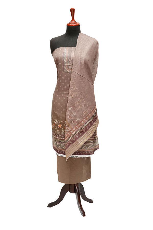 Batool Lawn Zari/Dupatta`23 D#5727 Brown