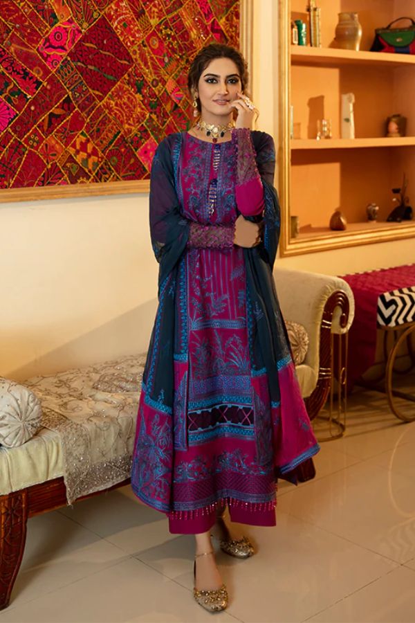 Bin Ilyas Luxury Lawn'22 D6-A