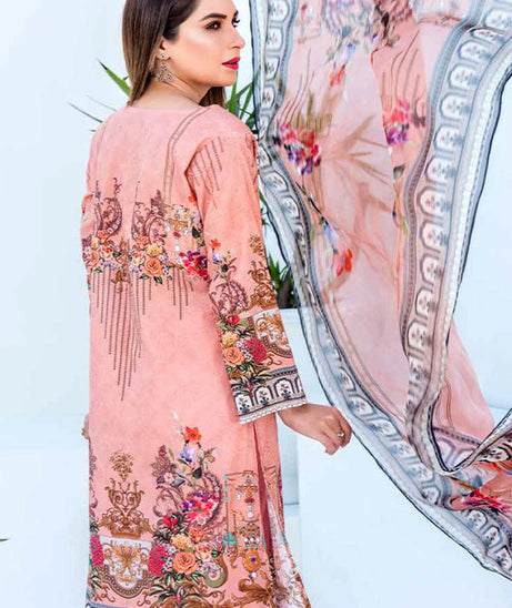 Bin Rafiq Jacquard Lawn`21 D#03 (Peach)