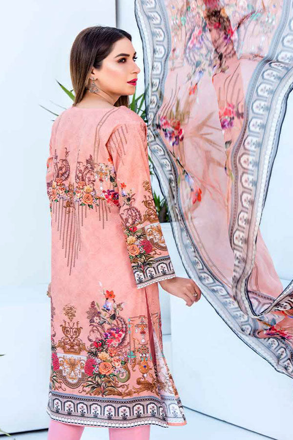 Bin Rafiq Jacquard Lawn`21 D#03 (Peach)