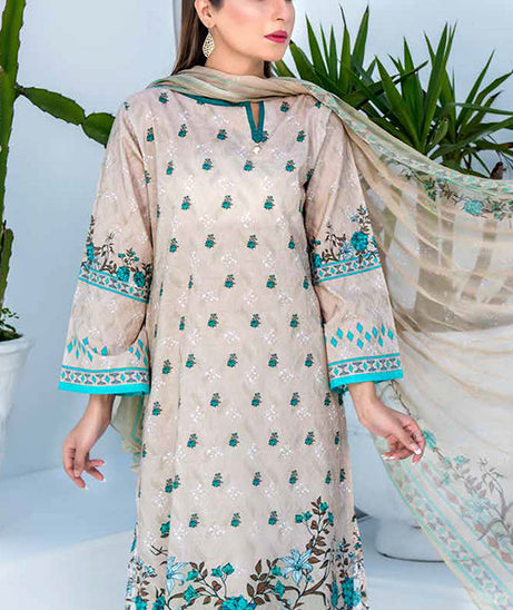 Bin Rafiq Jacquard Lawn`21 D#14 (Brown)