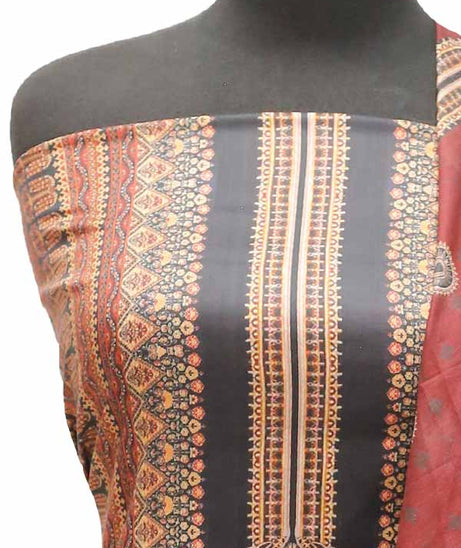 Bin Saeed D/Print Lawn`22 D#62 Maroon