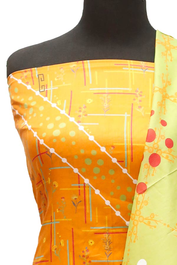 Bin Saeed D/Print Lawn`22 D#66 Orange