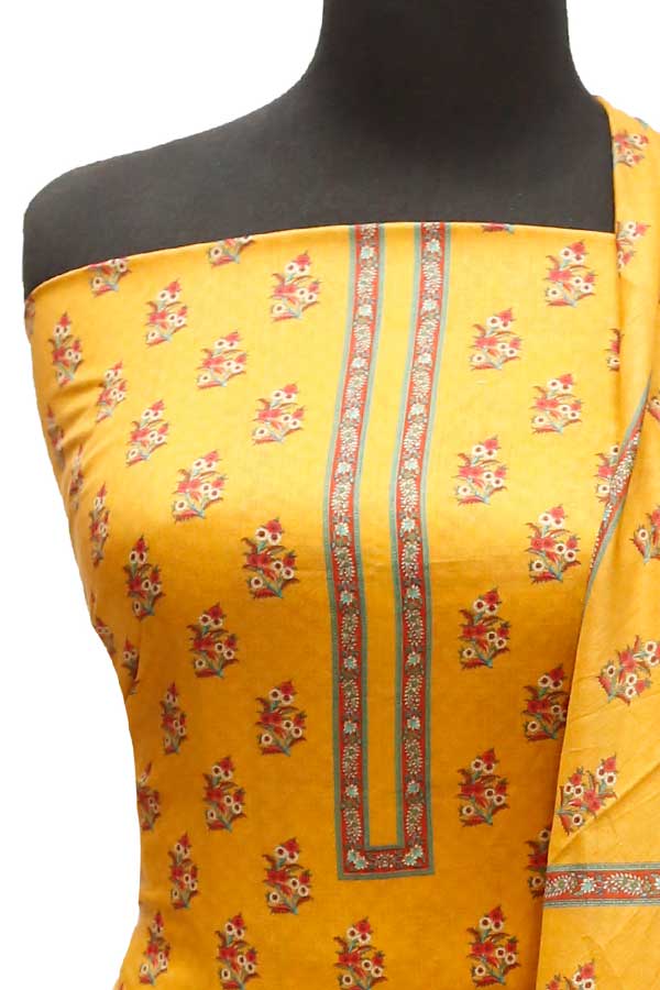 Bin Saeed D/Print Lawn`22 D#69 Mustard