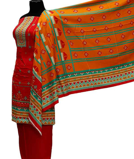 Bin Saeed Digital Linen`21 D#926 (Red)