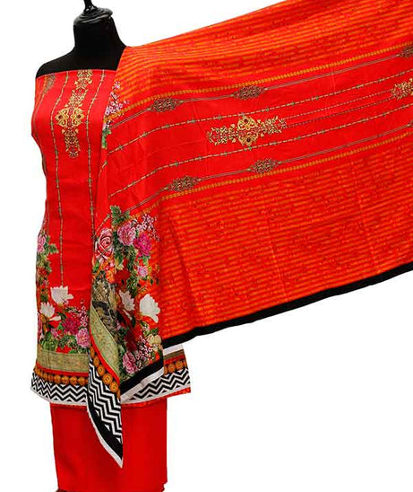Bin Saeed Digital Linen`21 D#930 (Red)