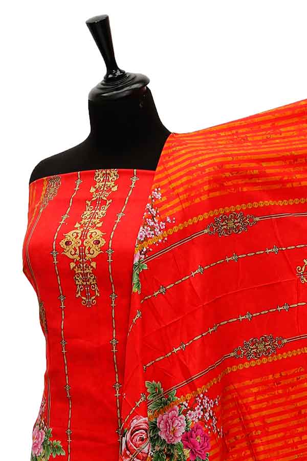 Bin Saeed Digital Linen`21 D#930 (Red)