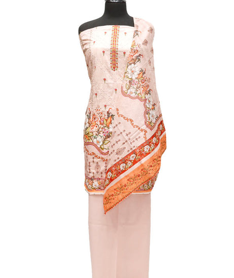 Bin Saeed E/Lawn C/Dupatta`22 D#0001 Peach