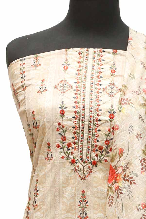 Bin Saeed E/Lawn C/Dupatta`22 D#0002 Charcoal