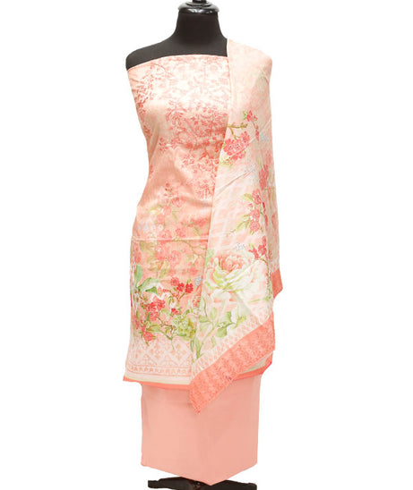 Bin Saeed E/Lawn C/Dupatta`22 D#0007 Peach