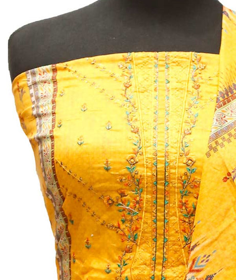 Bin Saeed E/Lawn C/Dupatta`22 D#0012 Yellow