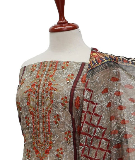 Bin Saeed Emb Lawn`21 D#1273 (Brown)
