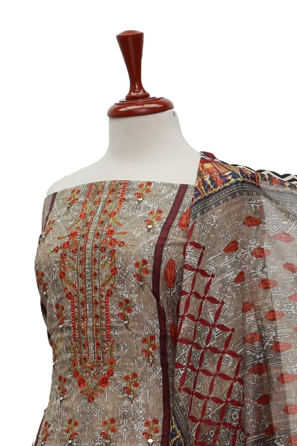 Bin Saeed Emb Lawn`21 D#1273 (Brown)