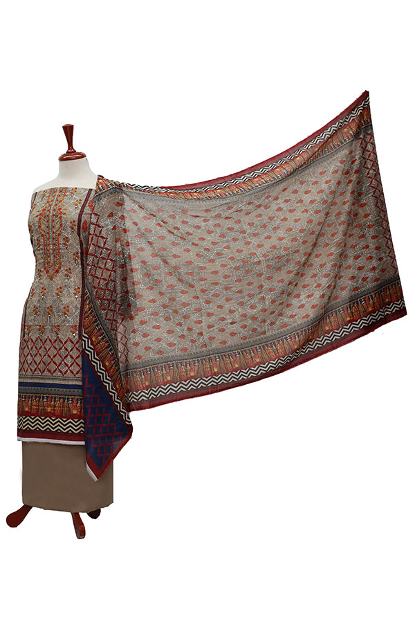 Bin Saeed Emb Lawn`21 D#1273 (Brown)