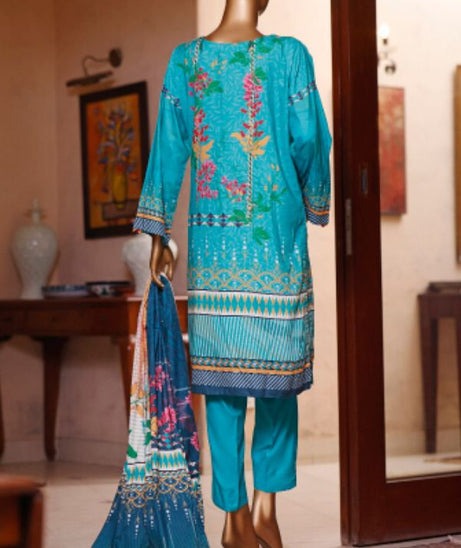 Bin Saeed Emb Linen`21 D#19911 (Sea Green)