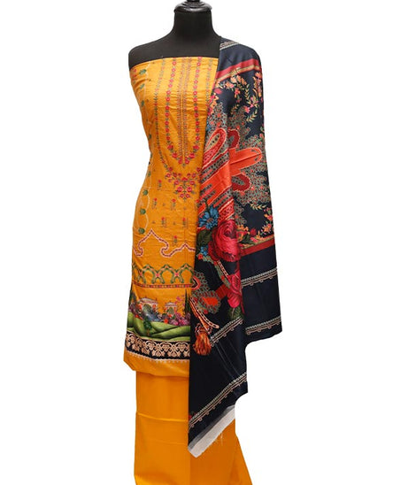 Bin Saeed Emb Linen`21 D#19997 (Yellow)