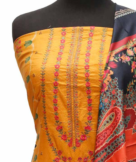 Bin Saeed Emb Linen`21 D#19997 (Yellow)