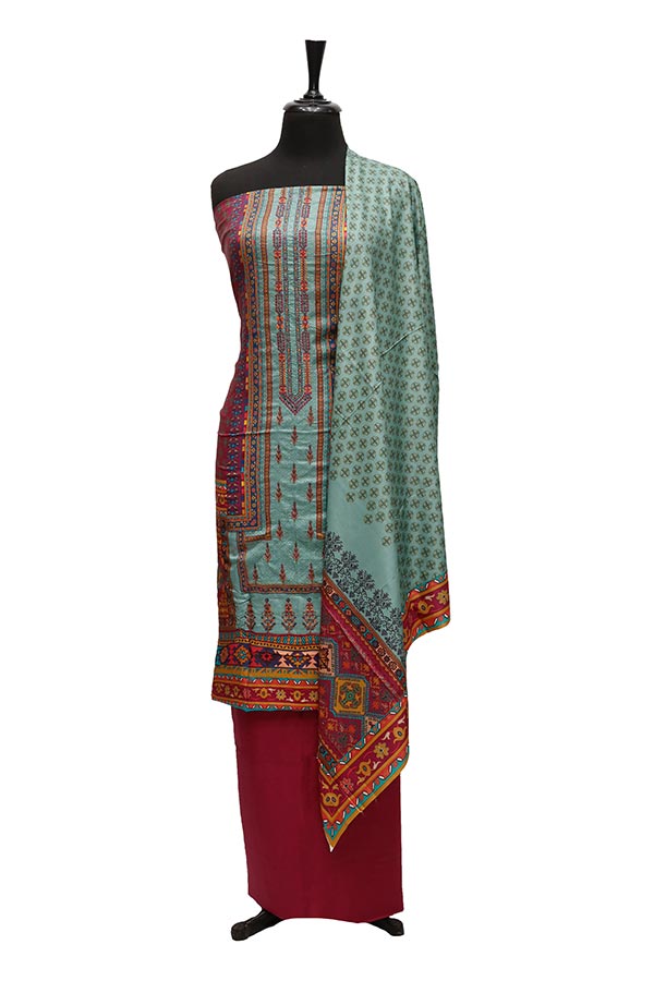 Bin Saeed Emb Linen`21 D#20416 (Magenda)