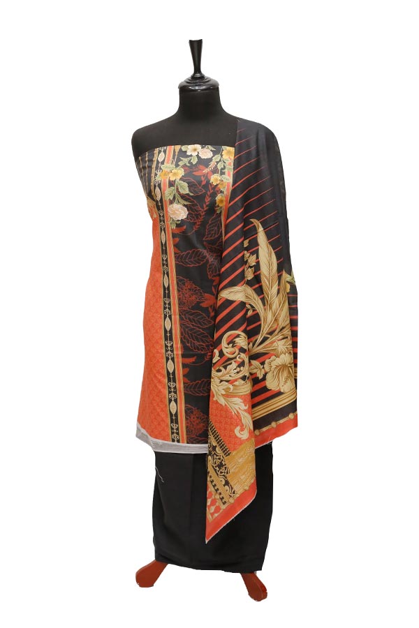 Bin Saeed Print Khaddar`21 D#1557 (Black)