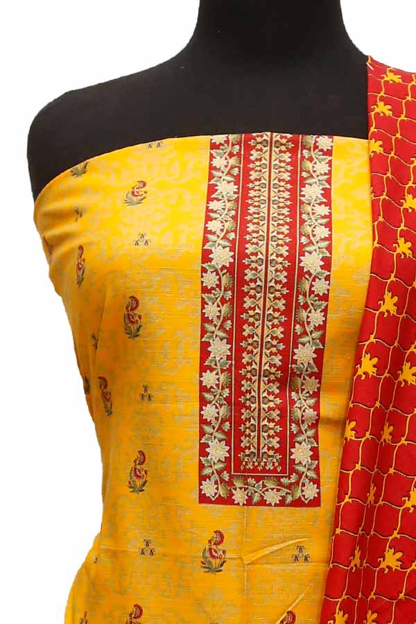 Bin Saeed Print Khaddar`21 D#1684 (Yellow)