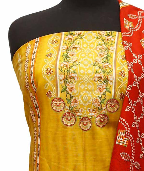 Bin Saeed Print Khaddar`21 D#1687 (Yellow)