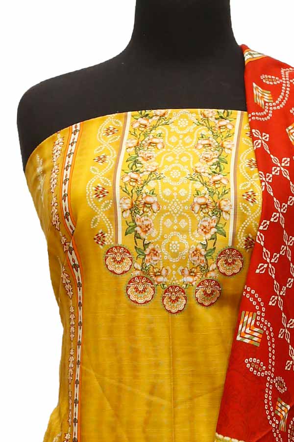 Bin Saeed Print Khaddar`21 D#1687 (Yellow)