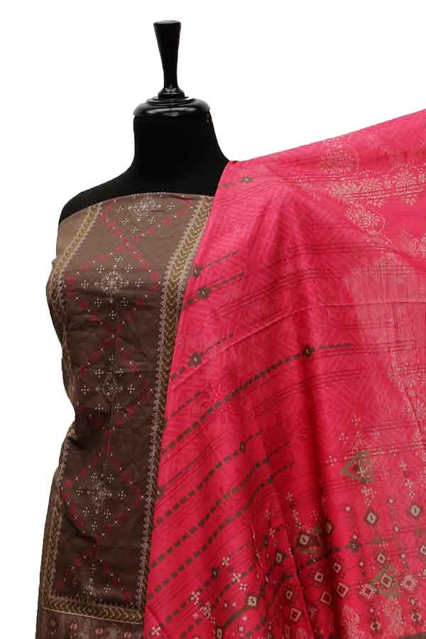 Bin Saeed Print Khaddar`21 D#1549 (Brown)